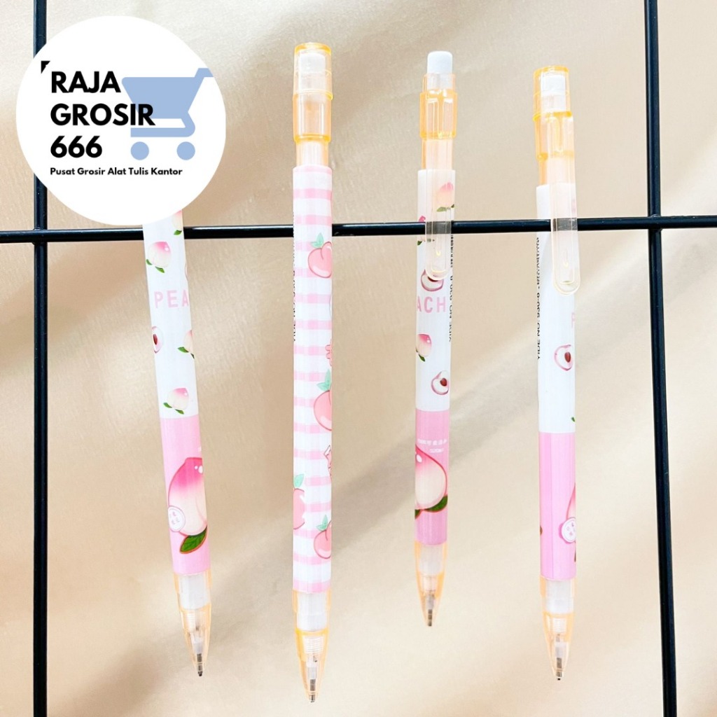 

PENSIL CETEK MEKANIK BUAH PEACH PCM-1028 ALAT TULIS SEKOLAH AESTHETIC KOREA COD TERJANGKAU