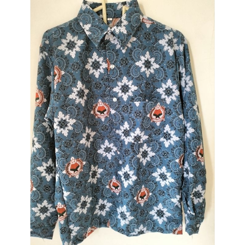 Seragam Batik Sekolah SMA Motif Lugina Abu Abu/Batik Sekolah Lugina Abu"SMA/MA