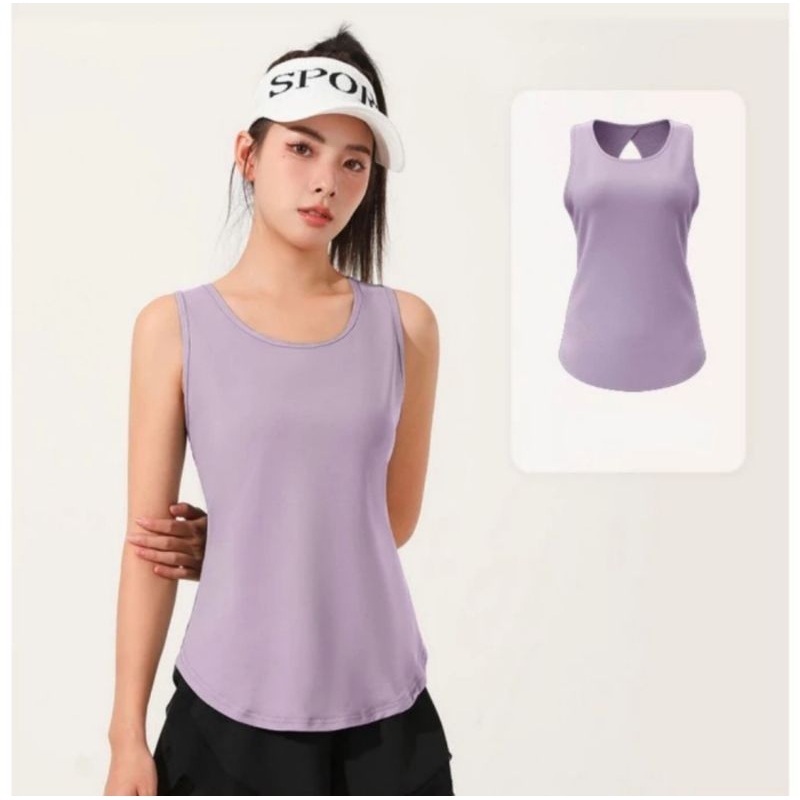 Baju sport wanita tanpa lengan Tank top singlet