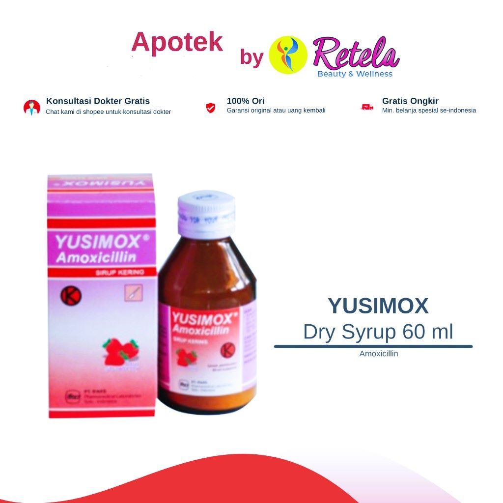 Yusimox Sirup / Amoxicillin Trihydrate / Botol / 60 ml