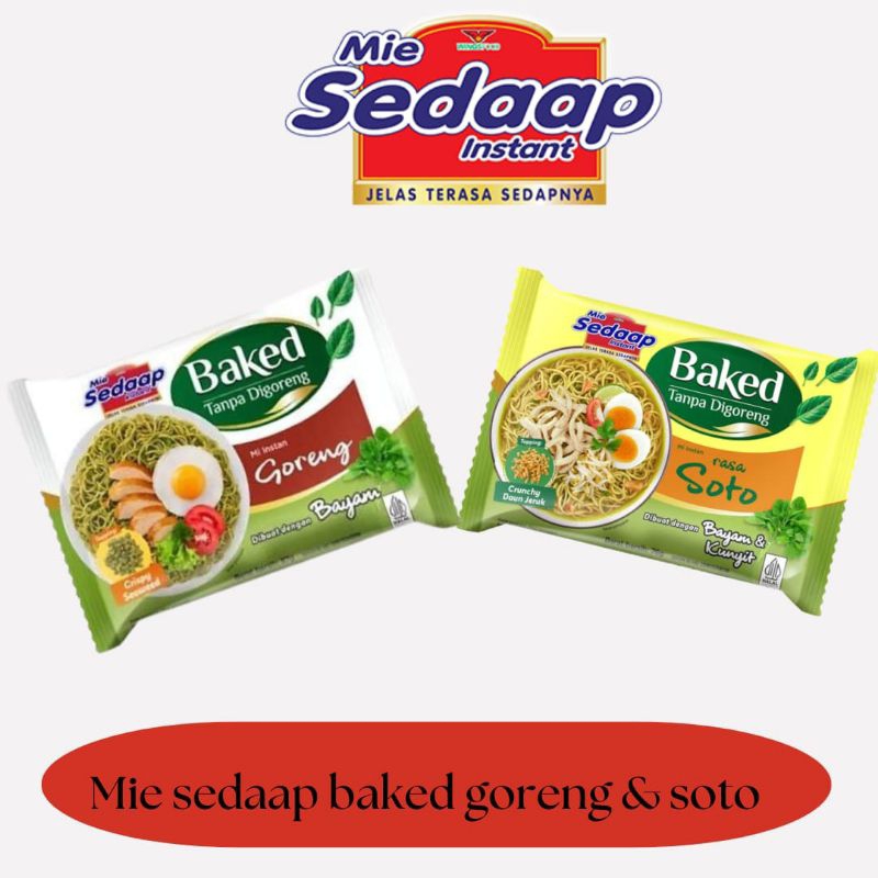 

Mie sedaap baked soto / goreng mie instan