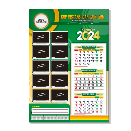 

Kalender tahun 2025 /2026 .4 lembaran fhinsing seng bahan art paper 120gsm