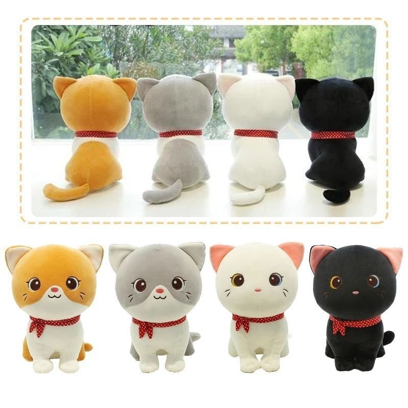 Boneka kucing neko cat new Lucu ukuran 25cm mainan mewah bahan yelvo