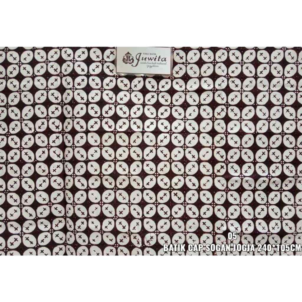 Kemeja Batik Cap Lengan Panjang Sogan Jogja Motif 001 Kawung