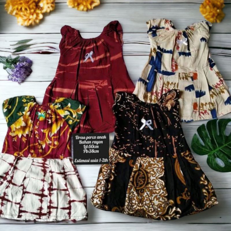 Baju Daster anak 1-2 Tahun Bahan Rayon