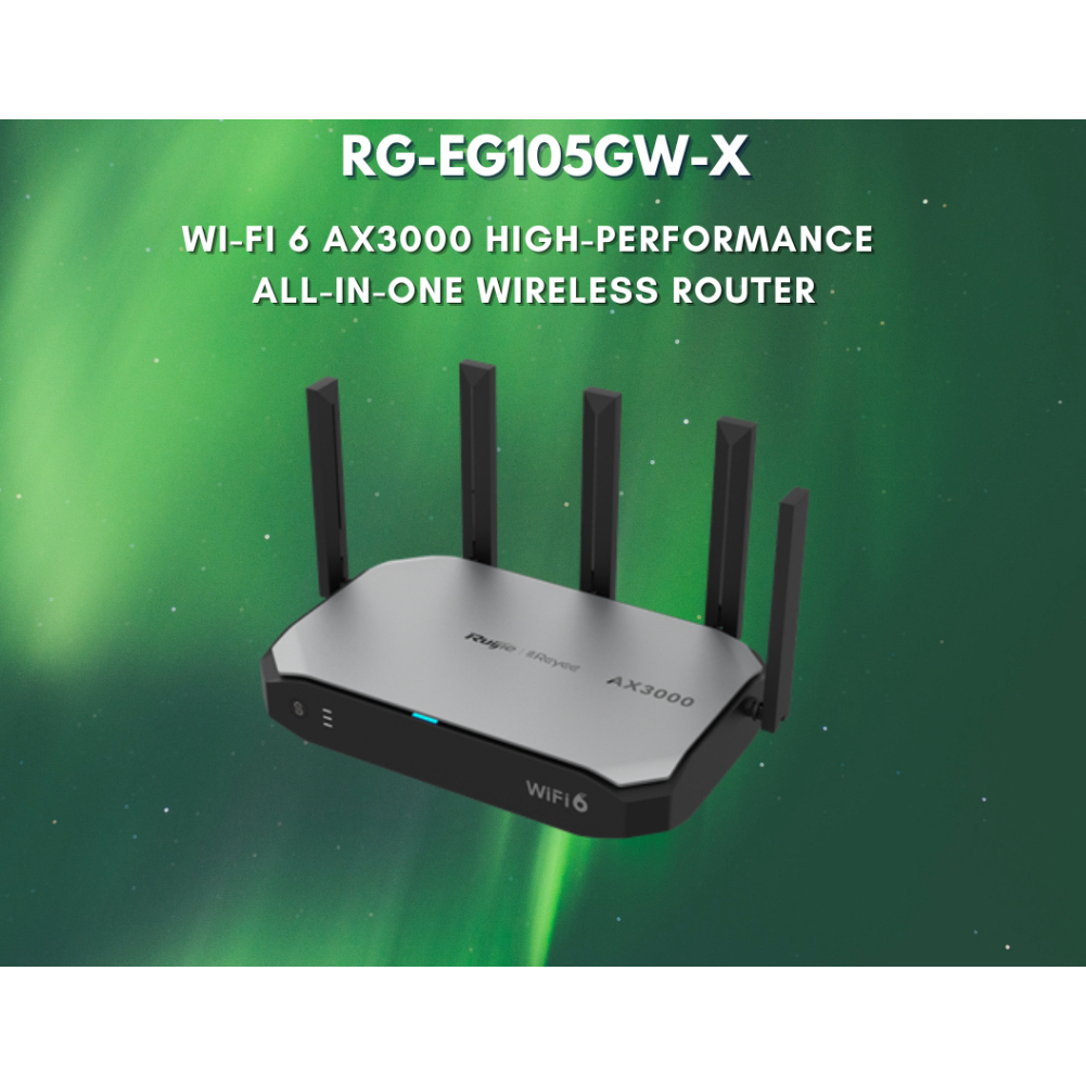 ROUTER RUIJIE RG-EG105GW-X Wi-Fi 6 AX3000 Wireless Gateway
