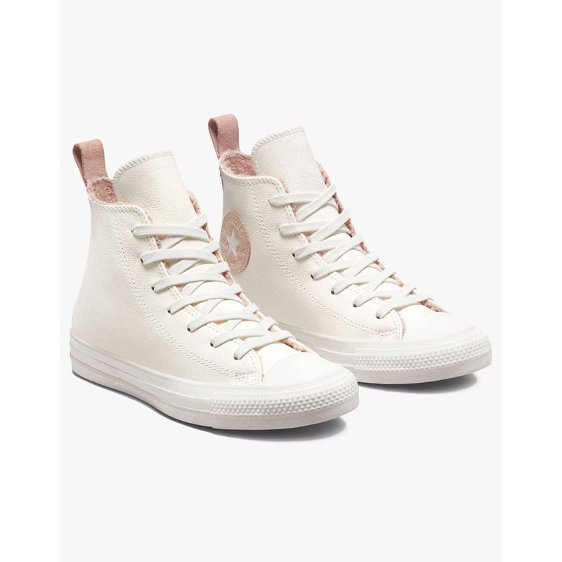 Sepatu Pria Wanita | Sepatu Kulit | Converse All Star Hi Vintage Cozy Tones White Dust Pink