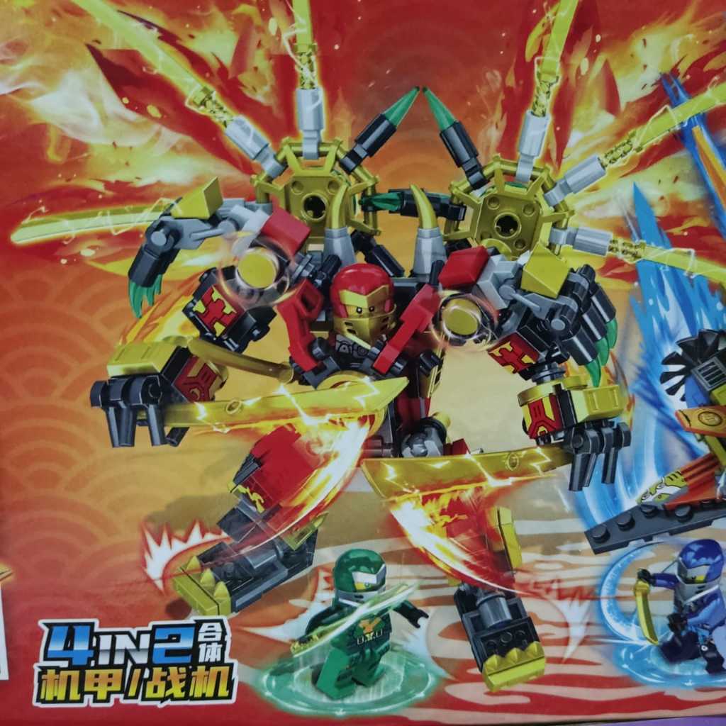 Mainan Brick Balok NINJA ROBOT-NINJA PESAWAT-NINJA NAGA LW NO.1074 Ninjago kay jay zane cole lloyd