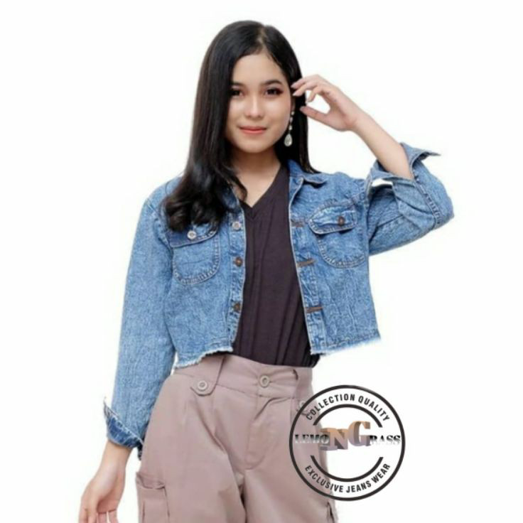 Grosir JAKET JEANS JUMBO WANITA/JAKET CROP RAWIS JUMBO JAKET JEANS CROP JAKET WANITA RAWIS CEWE CEWE