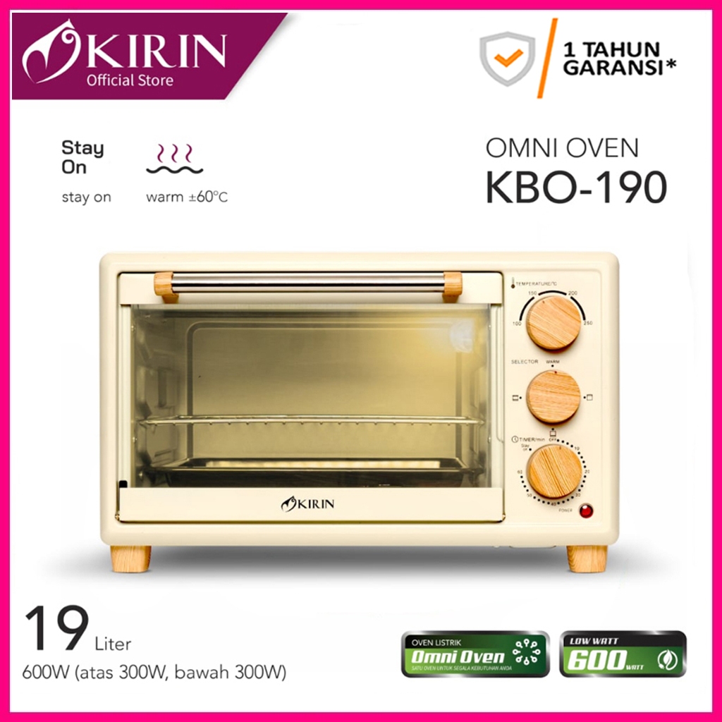Oven Kirin KBO-190 Kapasitas 19 Liter Low Watt