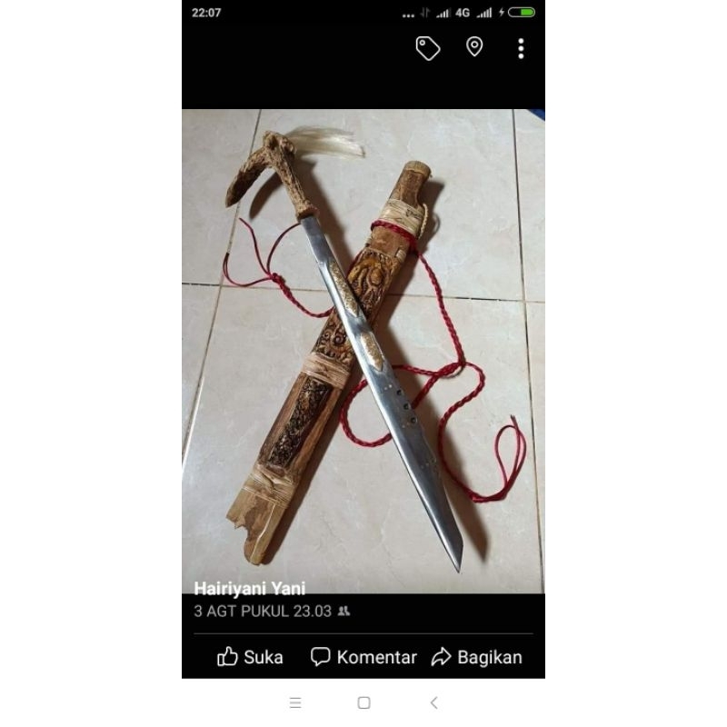 mandau etnik kalimantan