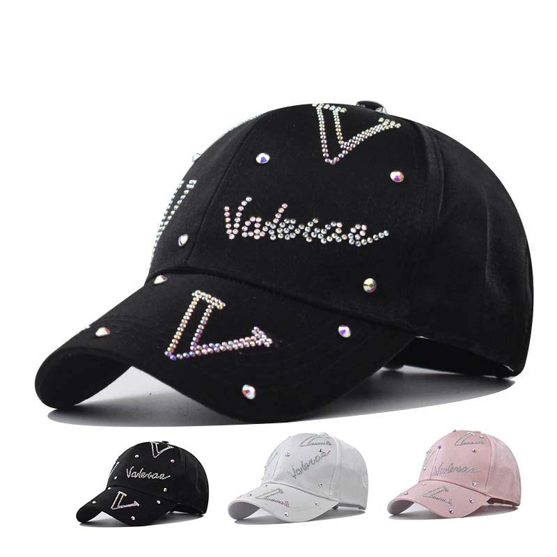Topi Logo V Valerie Bling Fashion Korea Premium Quality Hitam Putih Pink Pria Wanita HIjab
