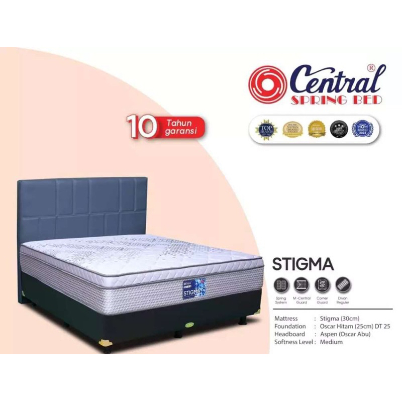 Promo matras spring bed central stigma plus top mebel jaya uk 90x200
