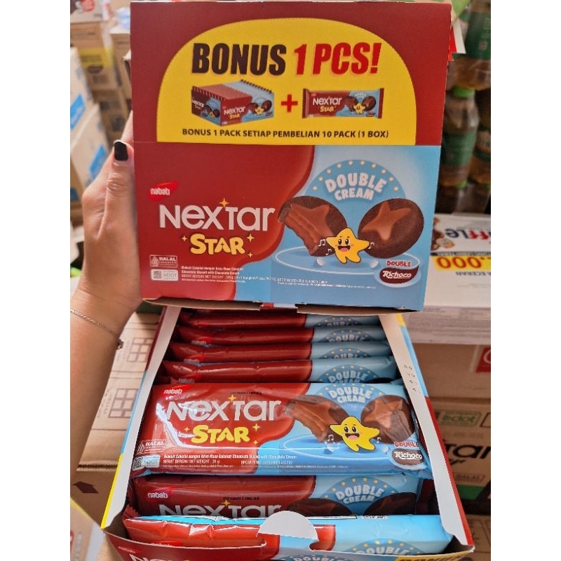 

New Nextar Star Double Cream Rasa Chocolate ( 1box isi 10pcs)