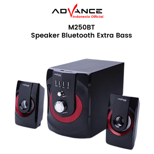 Speaker Advance Bluetooth M250BT Multimedia Subwoofer Extra Bass