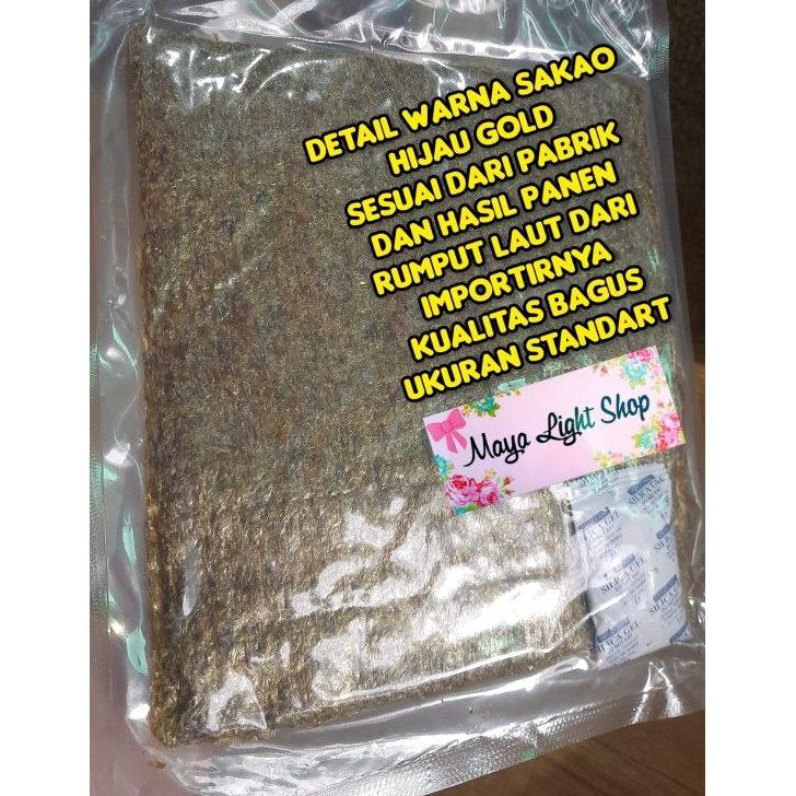 

Terlaris Nori sushi isi 50 lembar halal bahan sushi murah rumput laut dried seaweed bento sakao tokinori manjun sushi nori Stock Banyak