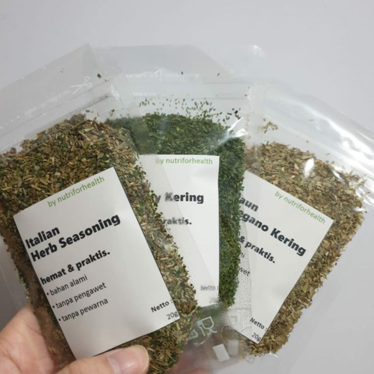

Dijual Murah REMPAH DAUN KERING PARSLEY / OREGANO / THYME / ROSEMARY / ITALIAN SEASONING / BASIL / SAGE / SALAM Diskon Promo