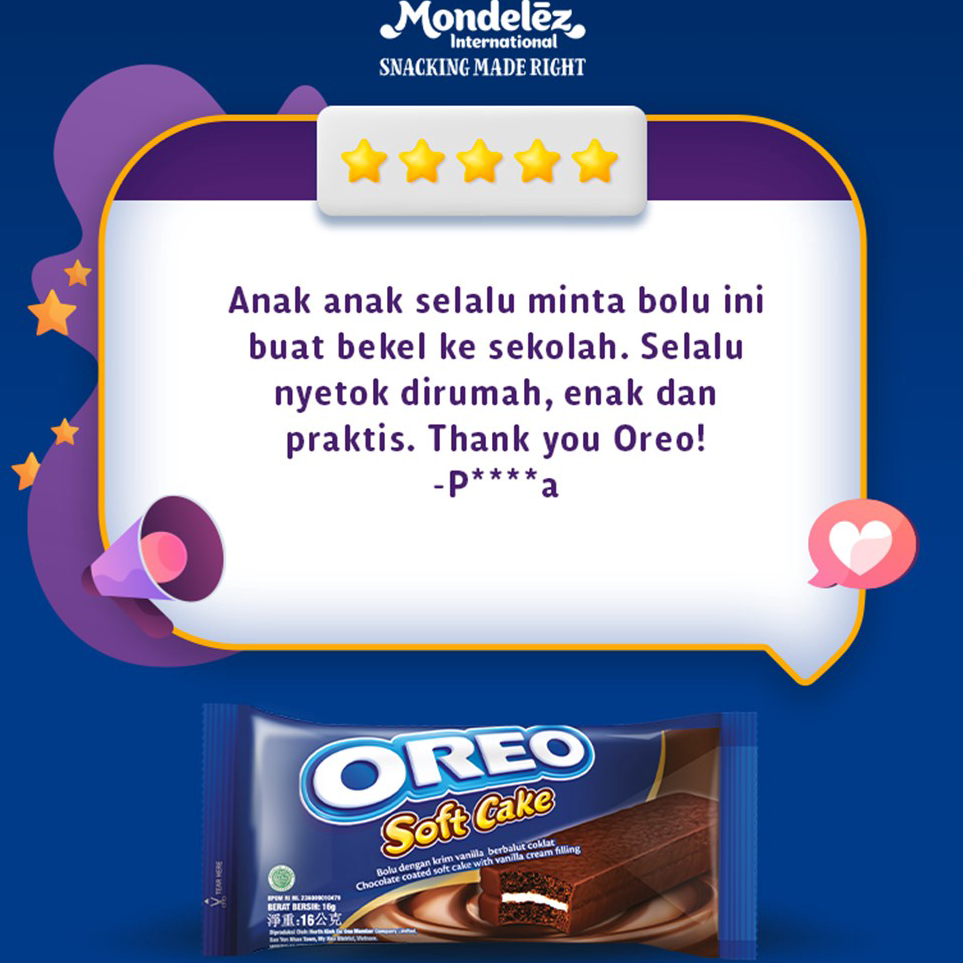 

Dijual Murah Oreo Bolu Softcake Box 12x16g Untuk Camilan bersama keluarga Harga Termurah