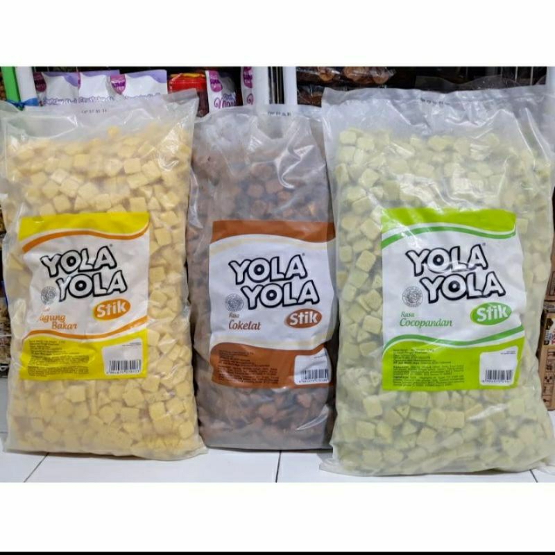 

Yola Yola Stik Rasa Pandan, Jagung Bakar, Coklat (1 Kg)