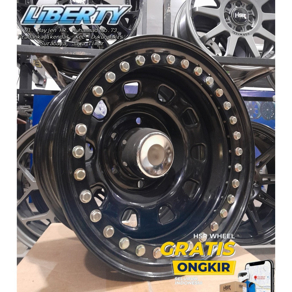 Velg Mobil Off-Road Ring 16 Buat Mobil Hummer,Blazer,Hardtop HSR BEADLOCK-Promo Gratis Ongkir