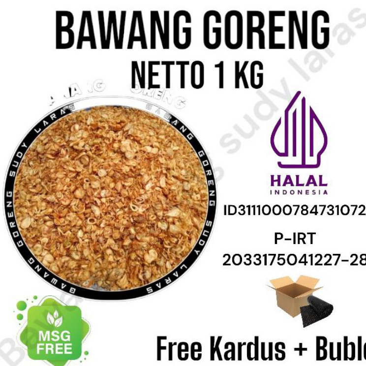 

Terupdate BAWANG goreng ASLI Brebes&sumenep 1 Kg renyah