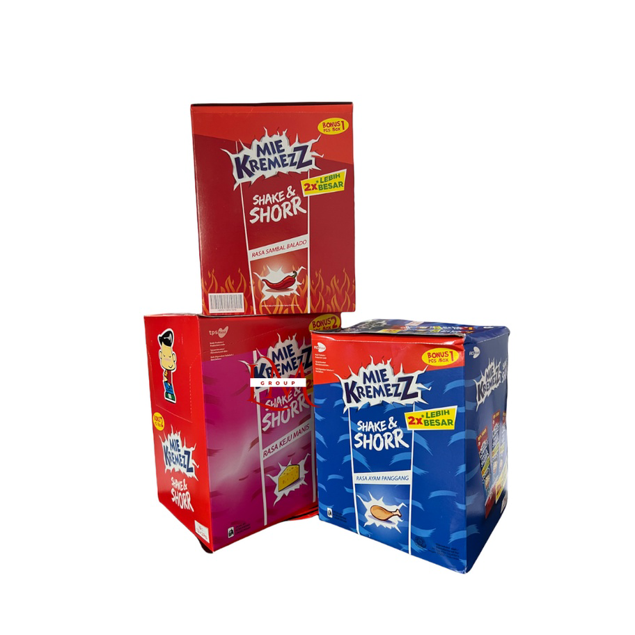 

Best Produk Mie Kremezz Shake & Shorr 1000 1 Box Isi 20+1 pcs @16gr Terlaku.