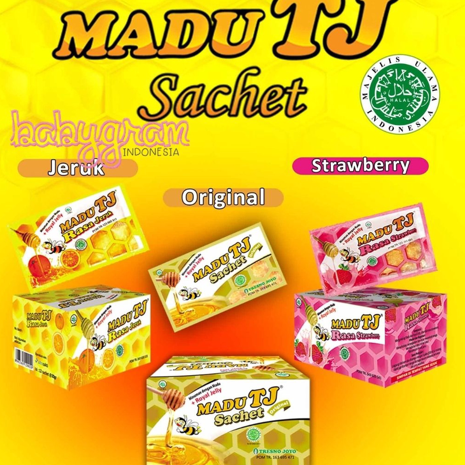 

➫➻❀✺ Madu TJ SACHET 1 Box isi 12 Sachet tresno joyo