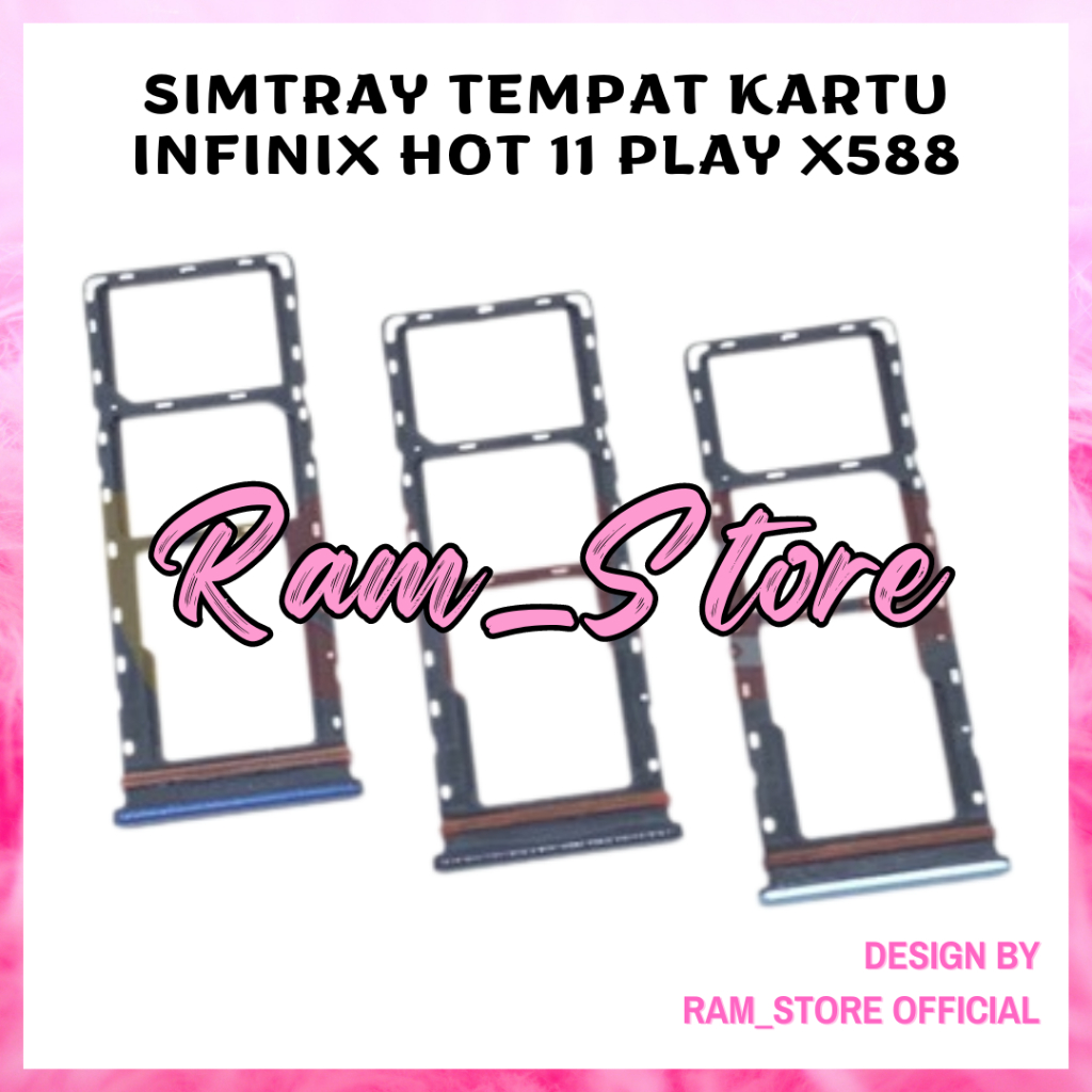 Sim Tray Simtray INFINIX HOT 11 PLAY X588 Slot Sim Tempat Kartu Hp Simcard Simlock