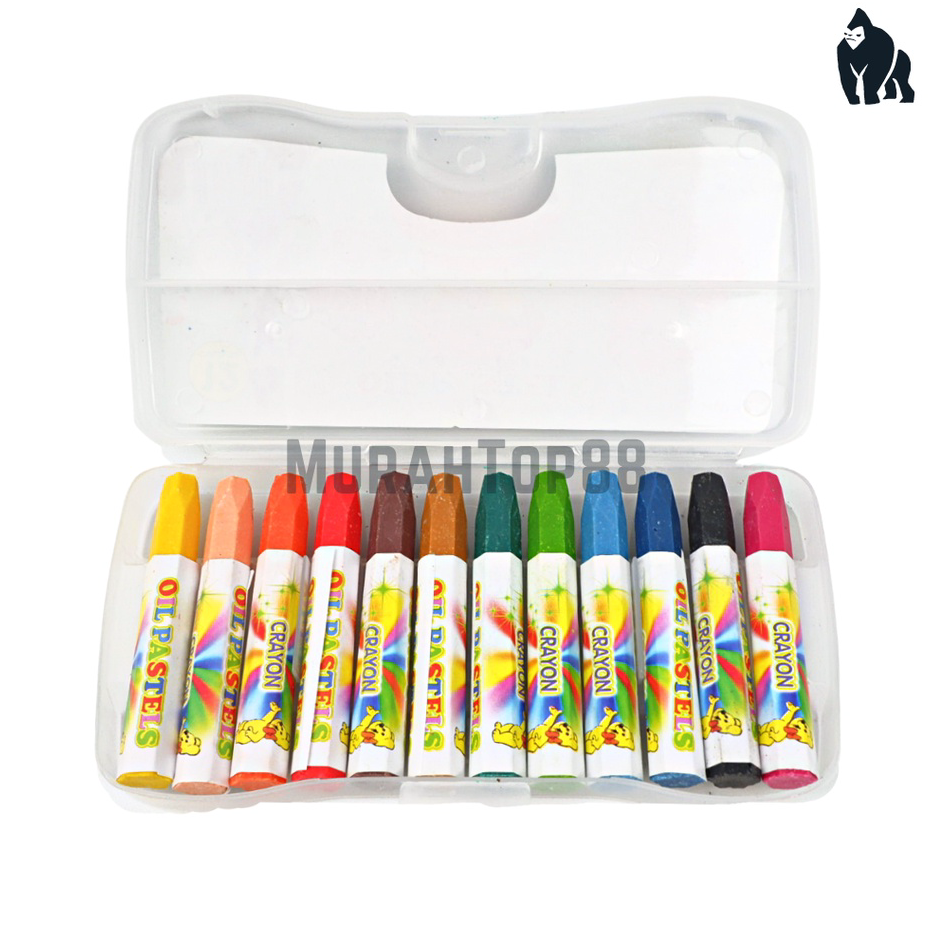 

Laris Crayon 12 Warna Besar / Oil Pastel / Krayon Set Murah Anak Anak [HARGA PER SET]