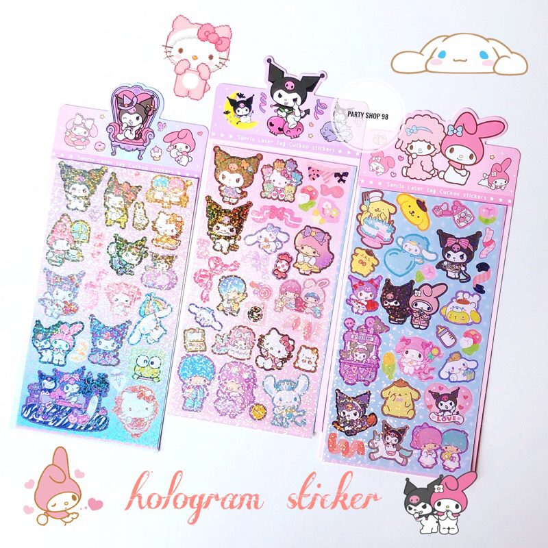 

STICKER HOLOGRAM SANRIO / STICKER KUROMI HELLO KITTY MELODY