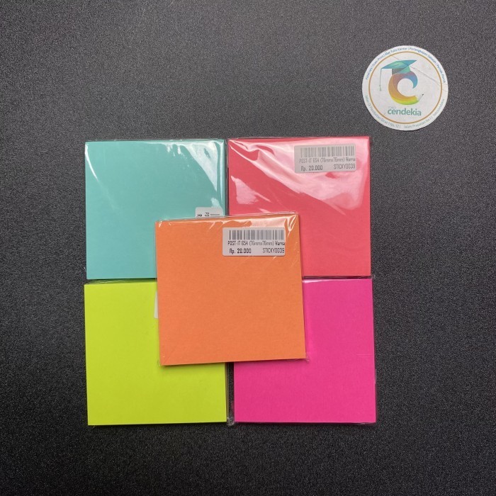 

Sticky Notes Post-it 3M 654 76x76mm Warna Ecer