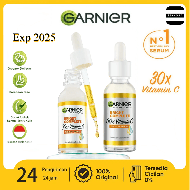 Garnier Bright Complete Vitamin C 30x Booster Serum Skin Care 30ml -Garnier Bright Complete Vitamin 