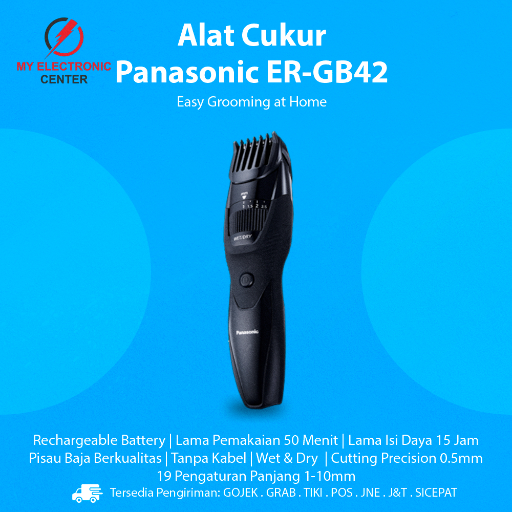 Mesin Cukur Elektrik Panasonic ER-GB42 Alat Pencukur Jenggot Kumis Jambang