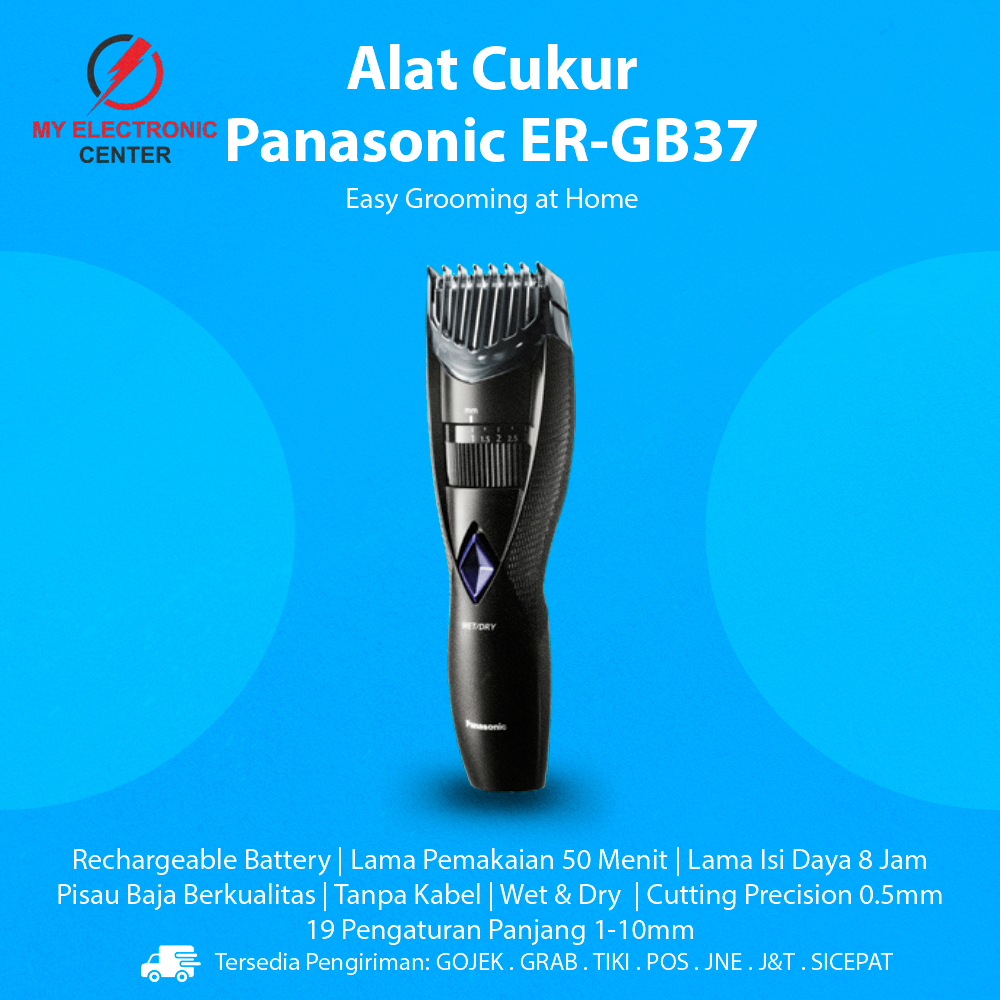 Mesin Cukur Elektrik Panasonic ER-GB37 Pencukur Jenggot Kumis Jambang