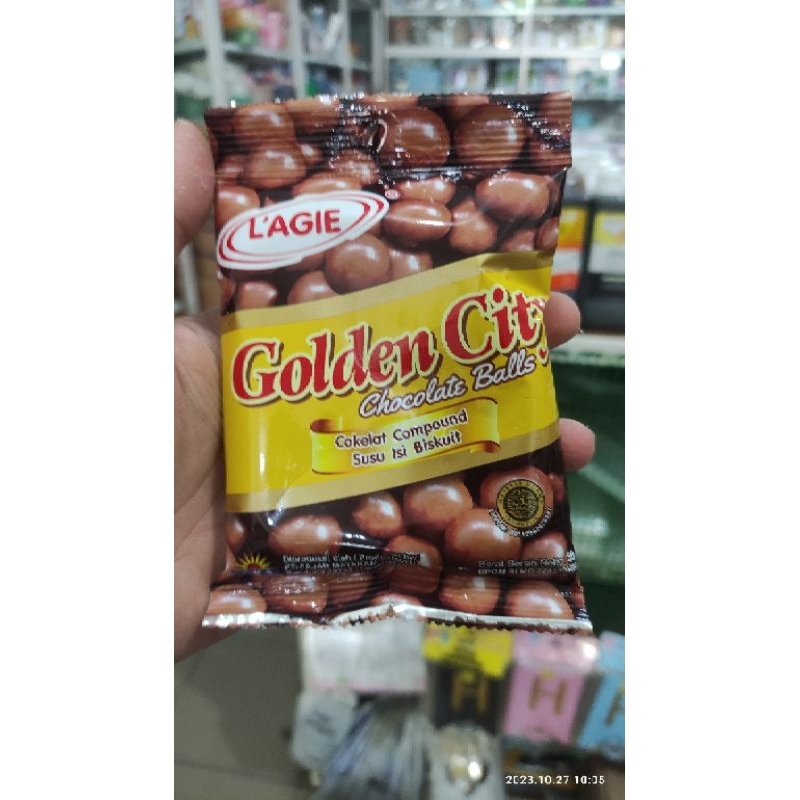 

L'AGIE GOLDEN CITY 50GR / CHOCOLATE BALLS / BOLA COKLAT / COKLAT