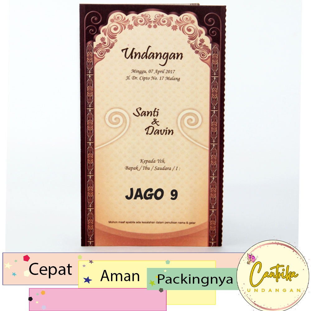 Blangko Undangan Pernikahan Jago 09 atau kertas undangan kosong belum ada teks Harga Murah Grosir,1 