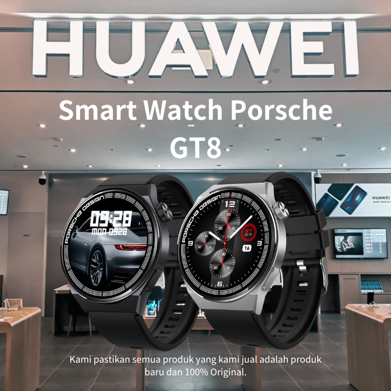 JXRZ 100% OriginalSmartwatch Gt8 2024 Smartwatch Pria Porsche Design Amoled Gps Nfc Tahan