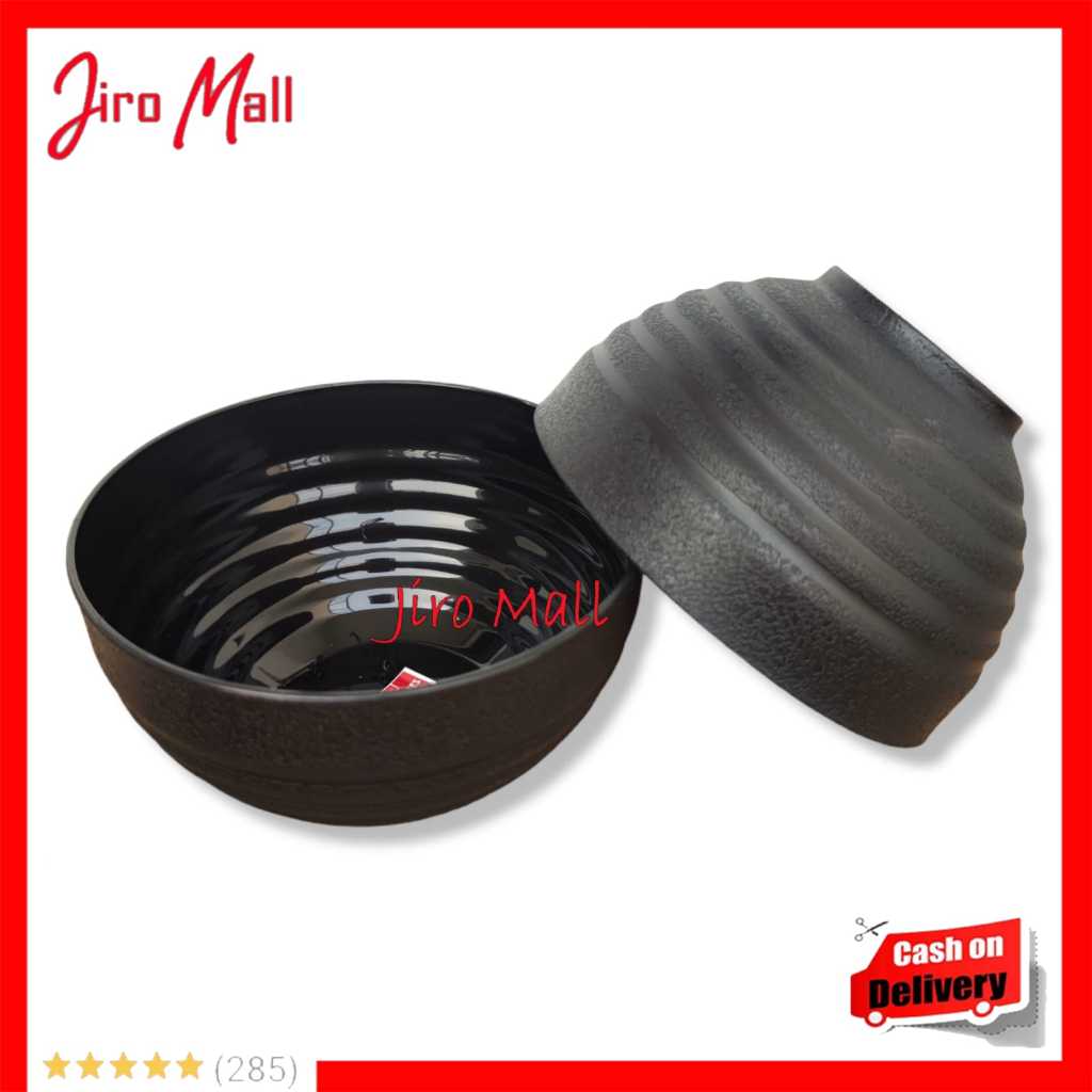 ⭐⭐⭐⭐⭐ MEGA SALE  3 Pcs Mangkuk Ramen Hitam  cantik dan Lucu / Mangkuk bakso / Mangkuk Ramen Bahan Pl