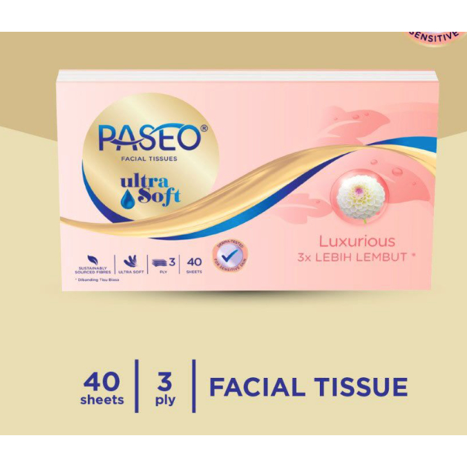 Tissue Paseo Ultrasoft Facial Travel Pack 40's