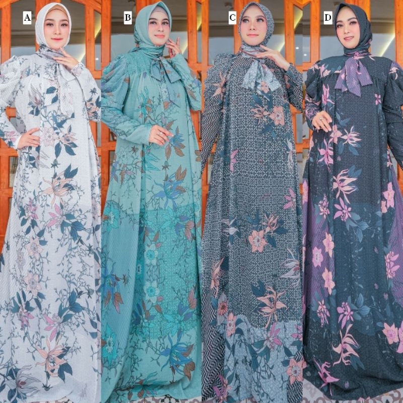 Xaviera Series Syari Hitam Putih Umroh Haji by Alya Syari