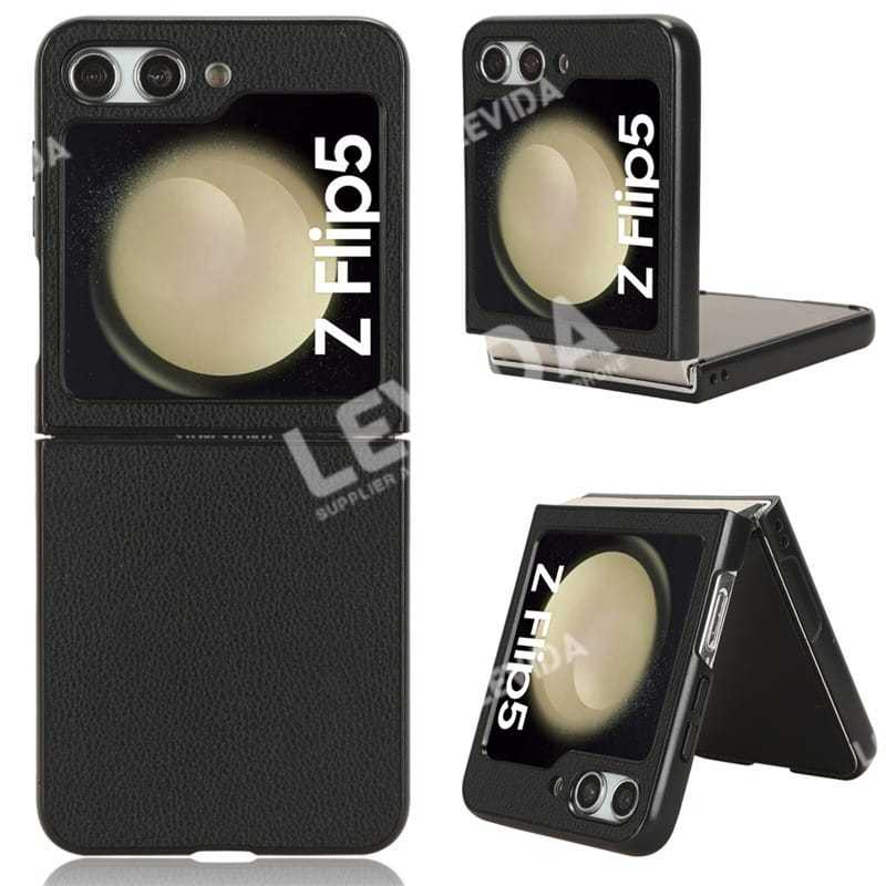 Samsung Z Flip 3 Samsung Z Flip 4 Samsung Z Flip 5 Premium Leather Case / Hardcase Leather Case Sams