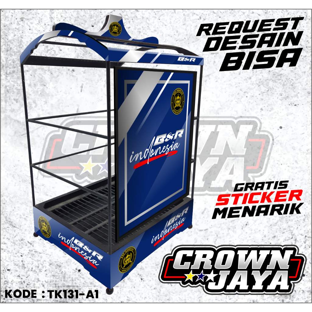 Stiker Decal Sangkar Kenari BNR Indonesia - Decal Sangkar Burung Kenari Hologram B & R - TK