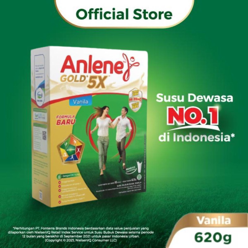 

TERMURAH!!Anlene Gold 5X Susu Bubuk Dewasa Vanila 620g/600g - Nutrisi Tinggi Kalsium Untuk Tulang, Sendi, dan Otot