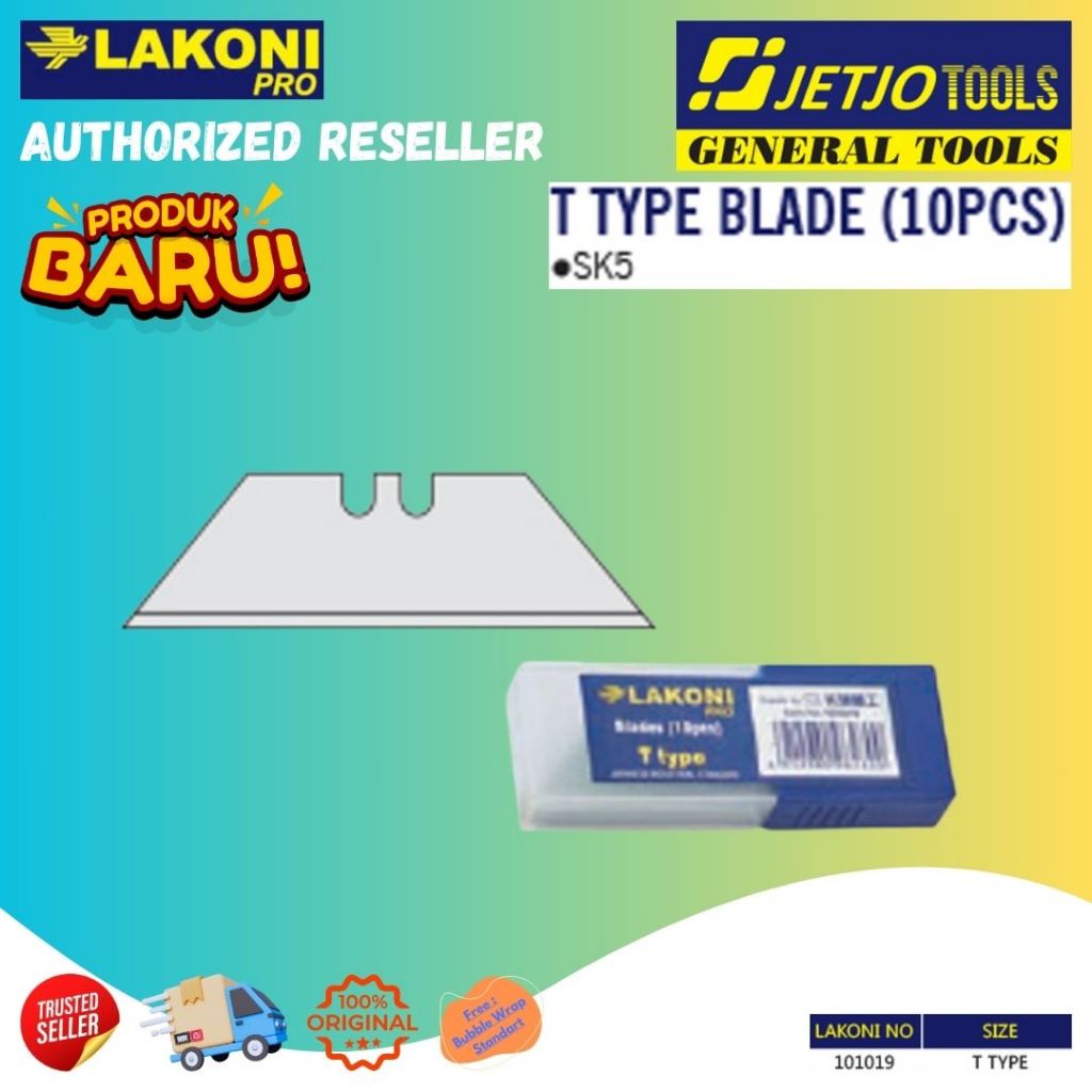 

Lakoni Pro Refill Mata Pisau Cutter T Type Blade 10 pcs