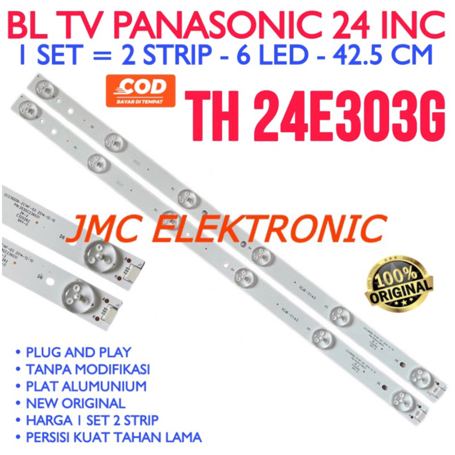 BACKLIGHT TV LED PANASONIC TH-24E303G TH24E303G 24E303G 24E303 LAMPU BL 24 IN