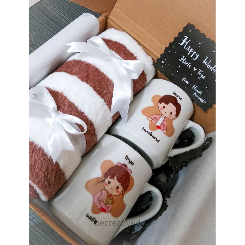 

Hampers Wedding Mug Couple Kado Pernikahan Kado Anniversary Unik