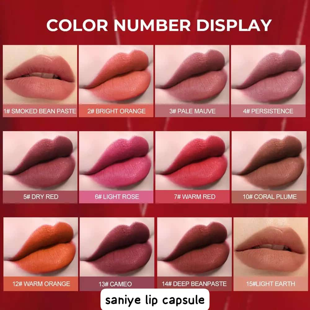 [KANAYYA] SANIYE Mini Lip Cream Cair Capsule Matte lipstik