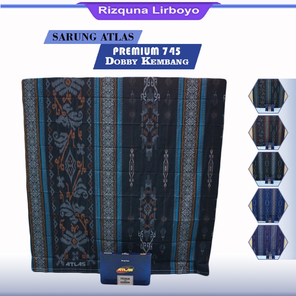 Sarung atlas kembang dobby A atlas premium 745