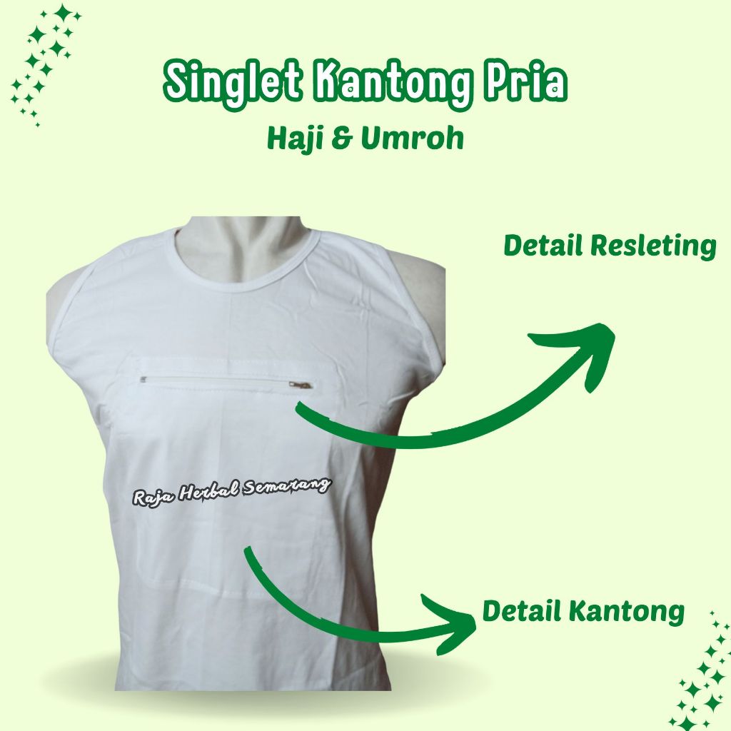 Kaos Singlet Riyal Daleman Pria Laki Laki Dewasa bahan Katun Adem Kantong Saku Resleting Depan Paket
