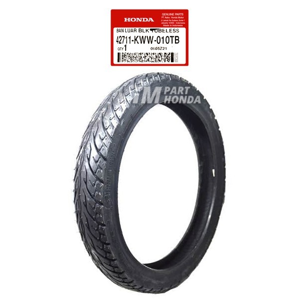 [42711-KWW-010TB] BAN LUAR BELAKANG TUBELESS 80/90-17 FEDERAL AHM SUPRA X 125 FI / INJEKSI NEW - REV
